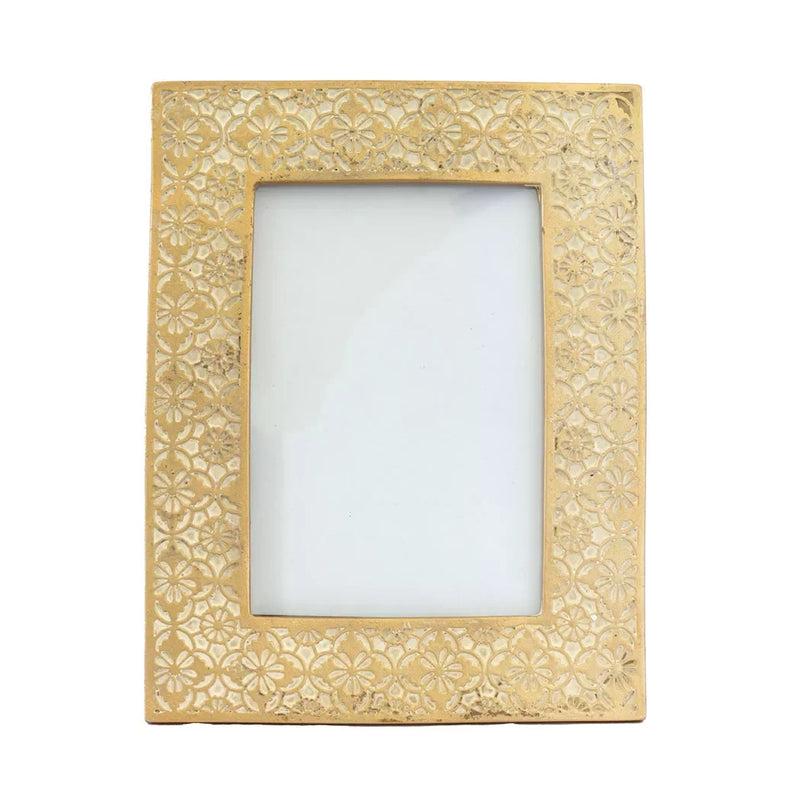 Picture Frame - Antique Gold & White