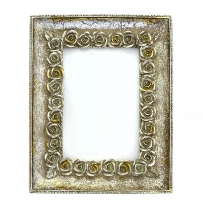 Picture Frame - Silver Antique Roses - Frame