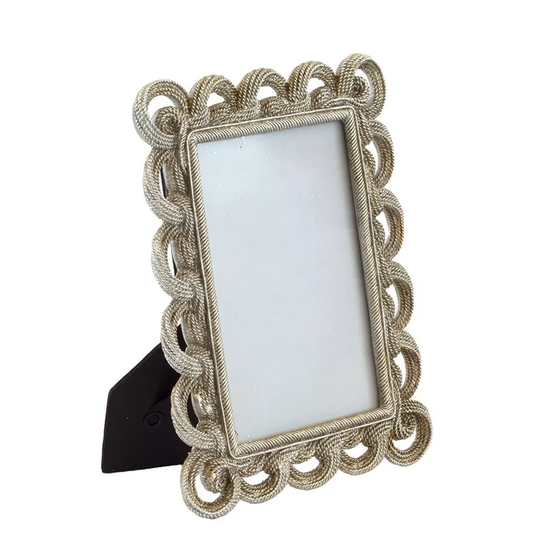 Picture Frame - Silver Chain Weave
