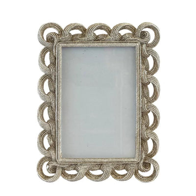 Picture Frame - Silver Chain Weave