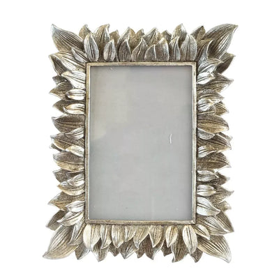 Picture Frame - Silver Flower Petals