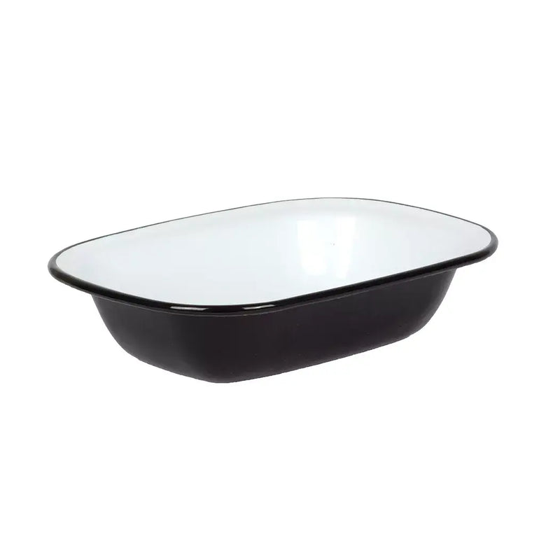Pie Dish - Enamel Black Bottom 20cm - Enamel