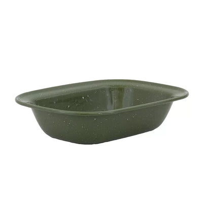 Pie Dish - Enamel Green Speckled 21.5cm - Enamel