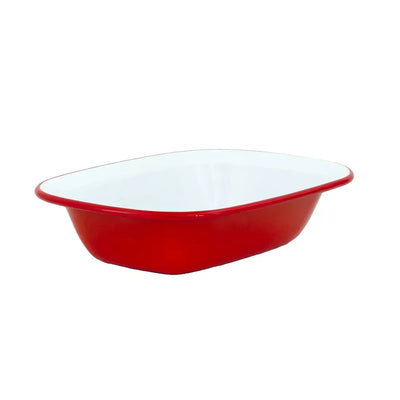 Pie Dish - Enamel Reds 20cm - Enamel