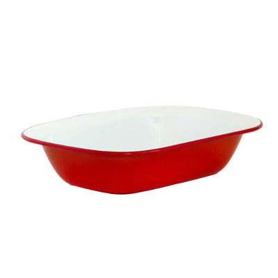 Pie Dish -Enamel Reds 28cm - Enamel