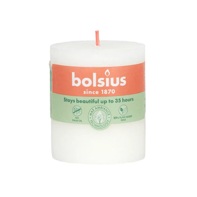 Pillar Candle - Rustic Cloudy White 35H - Candle