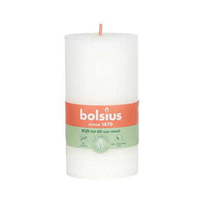 Pillar Candle - Rustic Cloudy White 60H - Candle