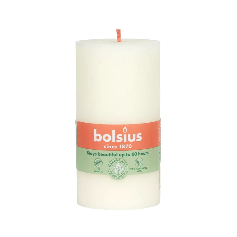 Pillar Candle - Rustic Soft Pearl 60H - Candle