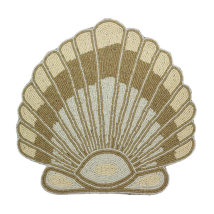Placemat - Beige Shell Beadwork - Beadwork
