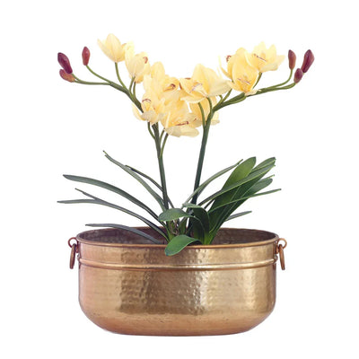 Planter - Beaten Metal Gold Rings 48cm - Iron