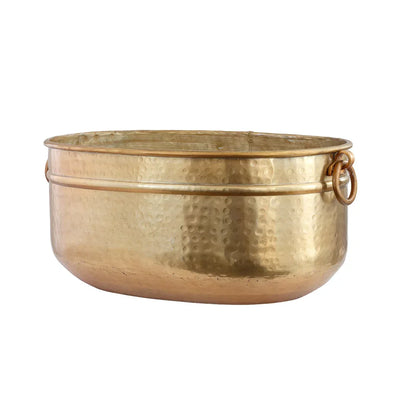 Planter - Beaten Metal Gold Rings 48cm - Iron