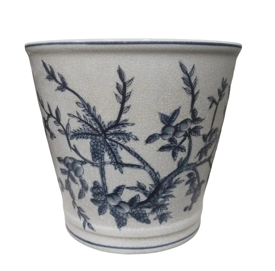 Planter - Bounty Blue & White 16cm - Ceramic