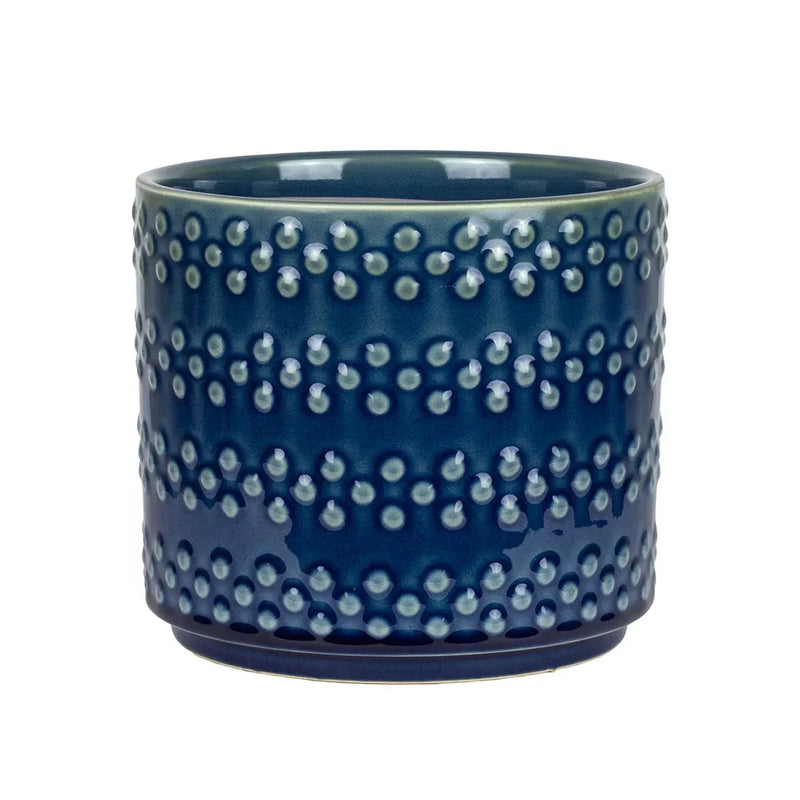 Planter - Ceramic Blue Dots - Ceramic