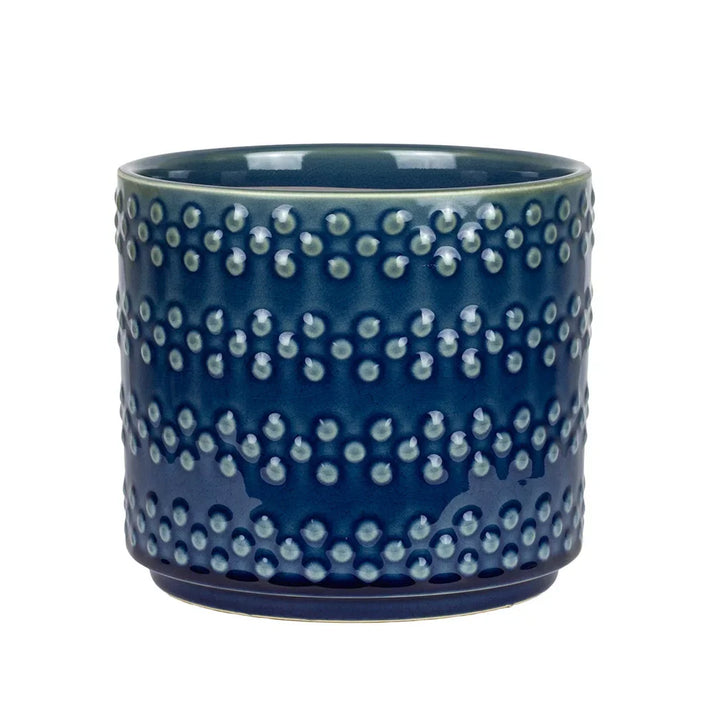 Planter - Ceramic Blue Dots - Ceramic