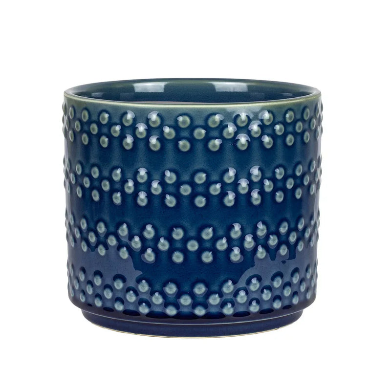 Planter - Ceramic Blue Dots - Ceramic