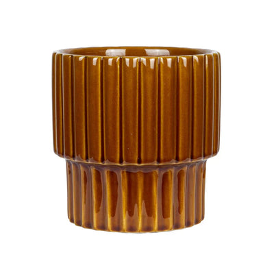 Planter - Ceramic Brown Bumps 15.5cm - Ceramic