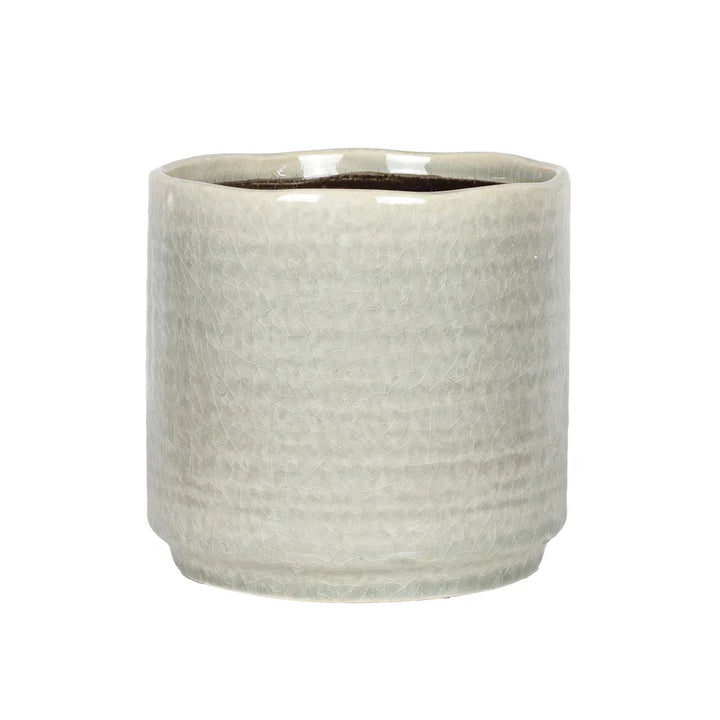 Planter - Ceramic Grey Sculpted 13cm - Ceramic