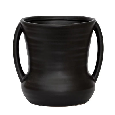 Planter - Ceramic Handled Vase Ebony - Ceramic