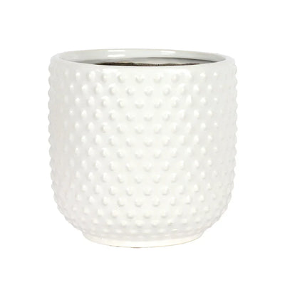 Planter - Ceramic White Dots 16.5cm - Ceramic