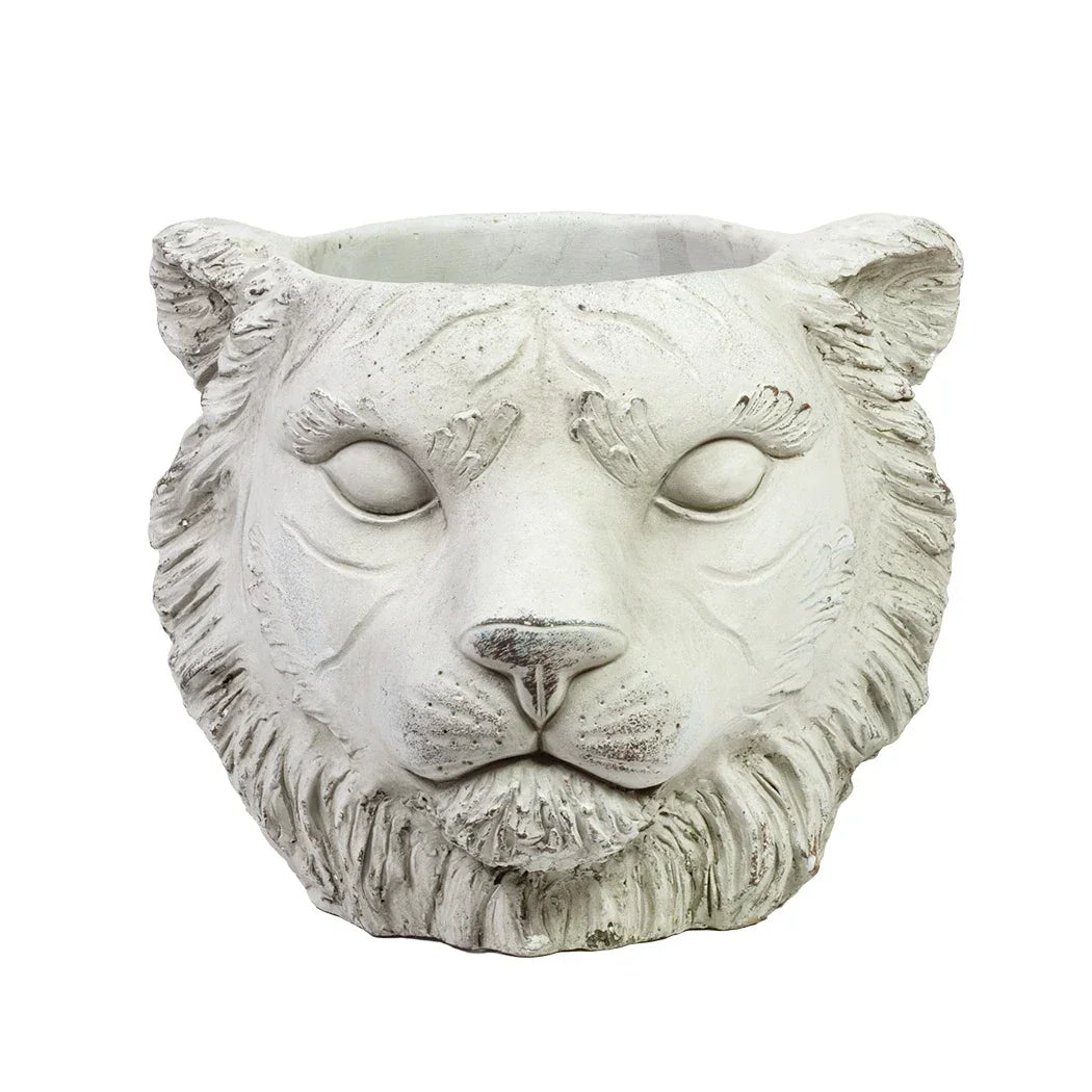 Planter - Lion Head Cement - Ceramic