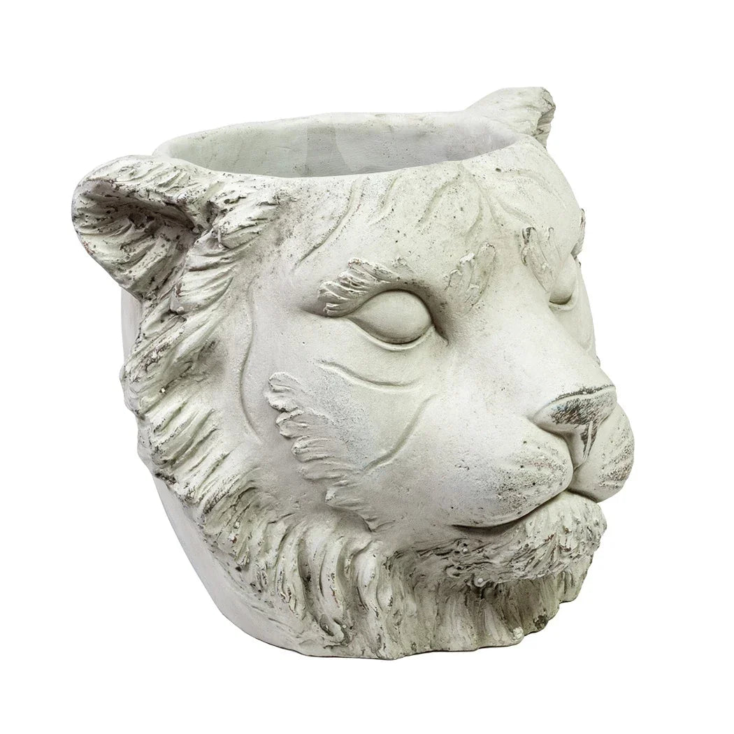 Planter - Lion Head Cement - Ceramic