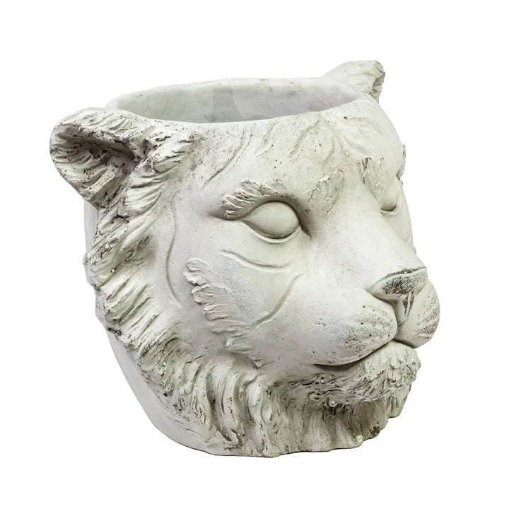 Planter - Lion Head Cement - Ceramic