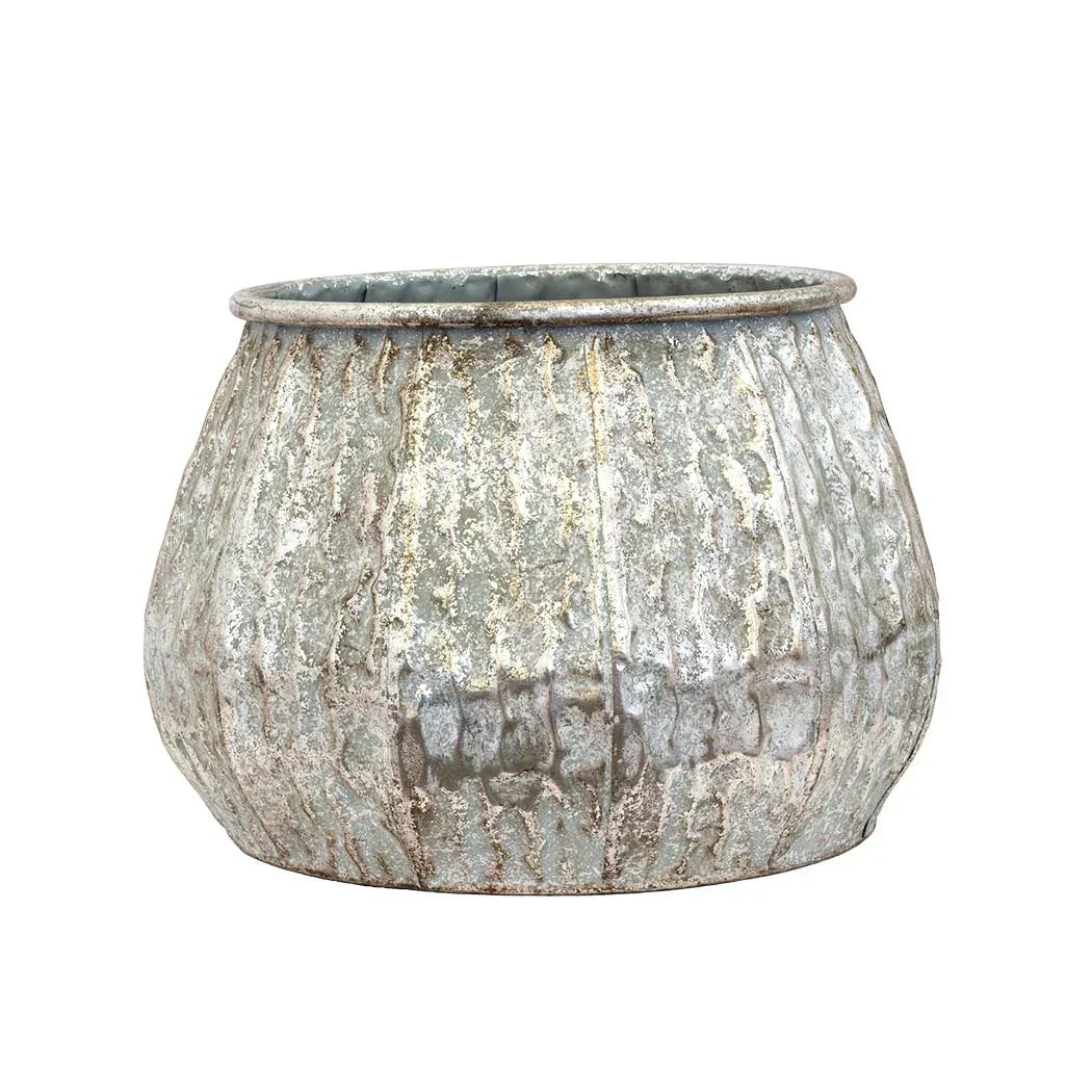 Planter - Metal Silver Pod 19.5cm - Iron