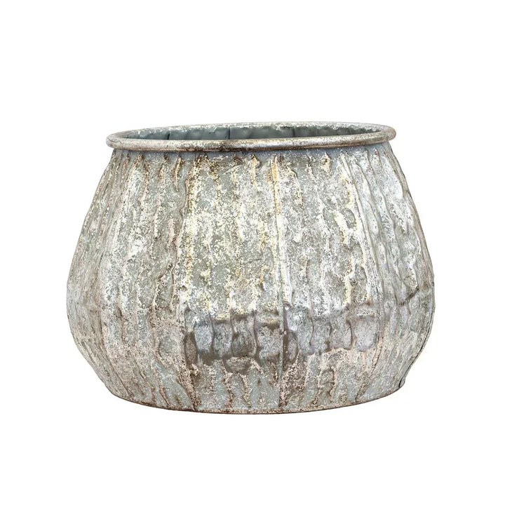 Planter - Metal Silver Pod 19.5cm - Iron