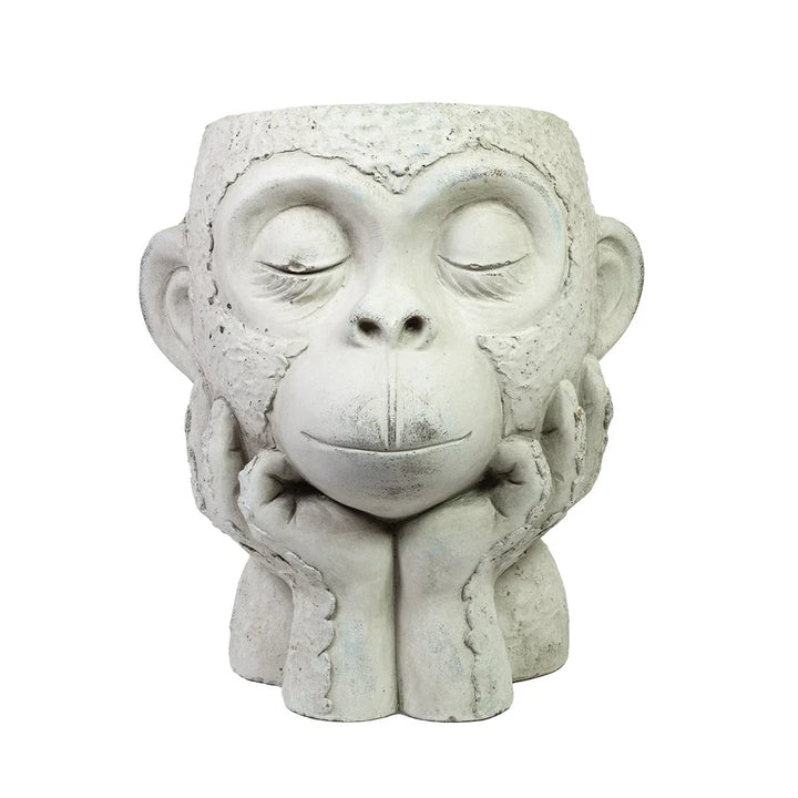 Planter - Monkey Head Cement - Ceramic