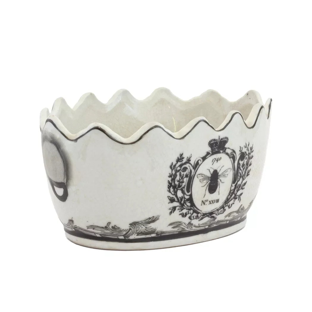 Planter - Oval Vintage Bee - Ceramic