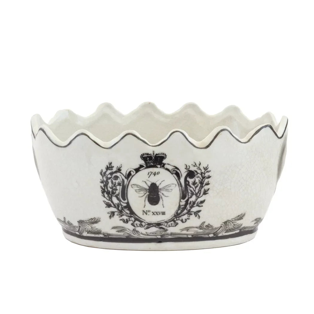 Planter - Oval Vintage Bee - Ceramic