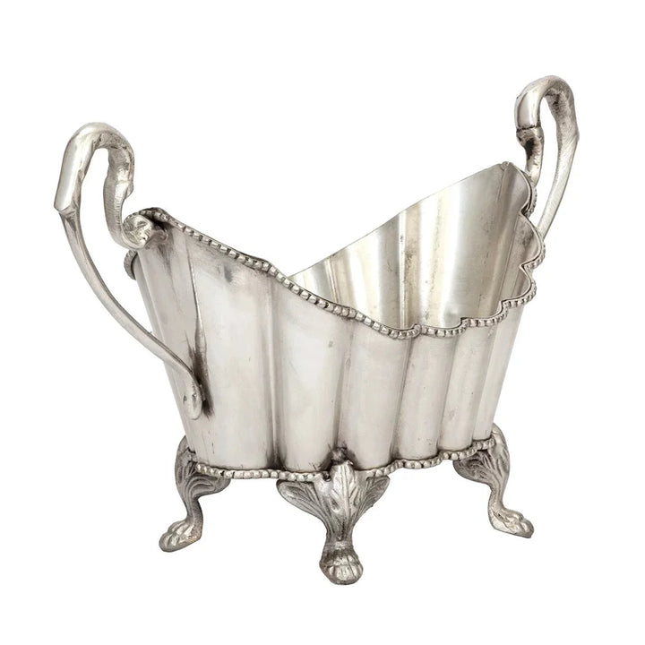 Planter Tub - Scalloped - Pewter