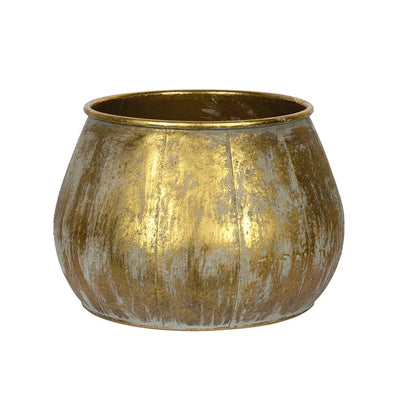 Pot - Metal Gold Pod 28cm D - Iron