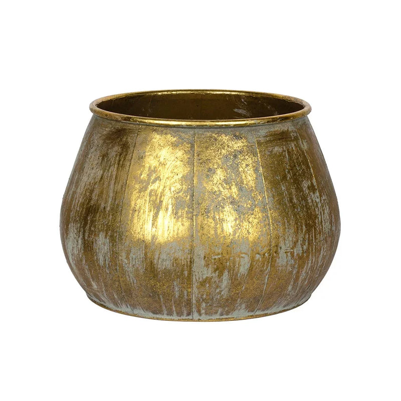 Pot - Metal Gold Pod 28cm D - Iron