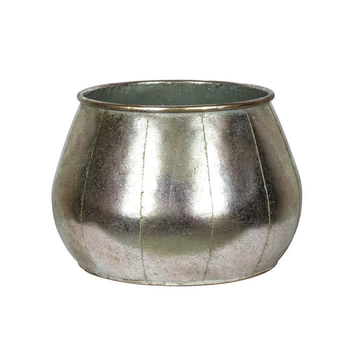 Pot - Metal Silver Pod 28cm D - Iron