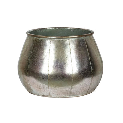 Pot - Metal Silver Pod 28cm D - Iron