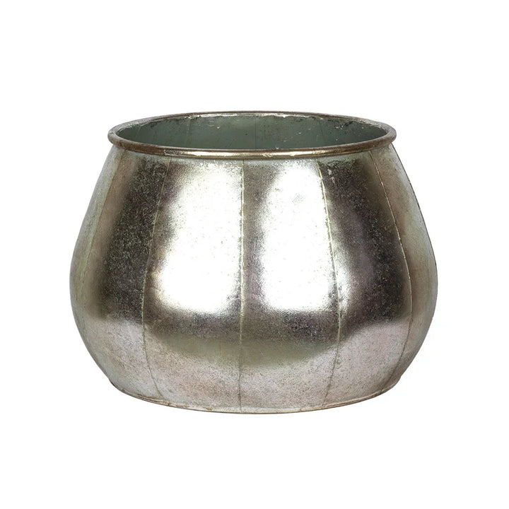 Pot - Metal Silver Pod 28cm D - Iron