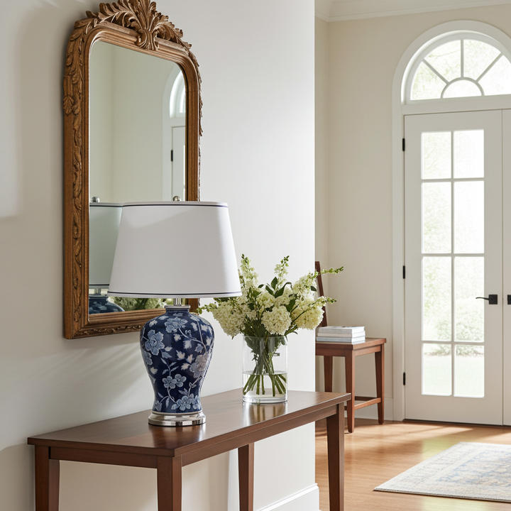 Table Lamp - Blue Floral 69cm