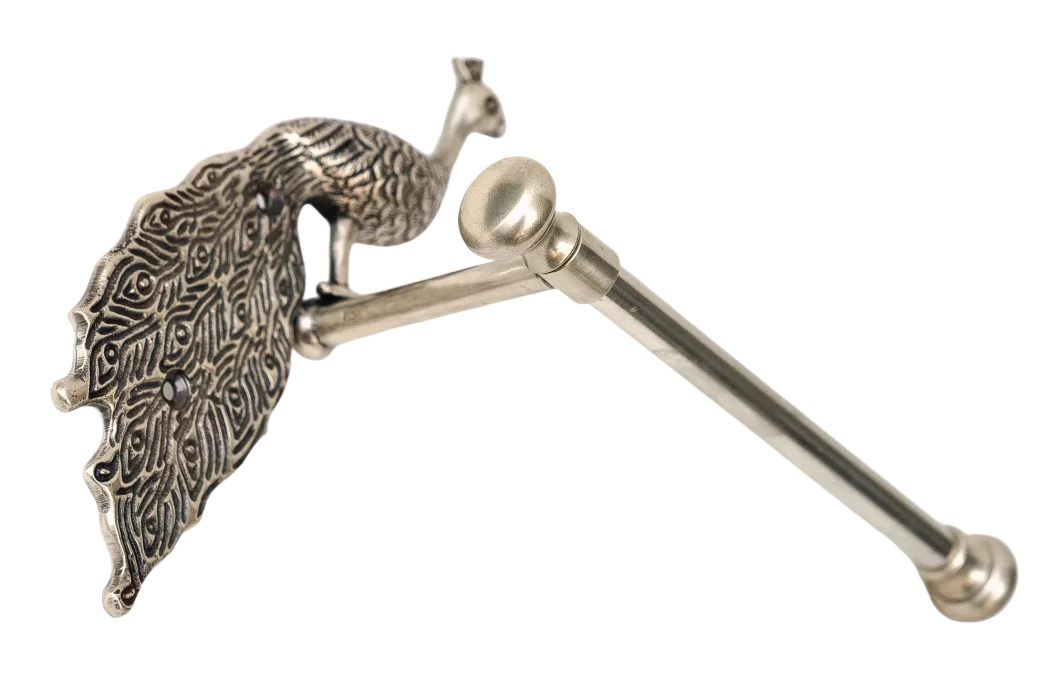 Roll Holder - Peacock Silver - Pewter