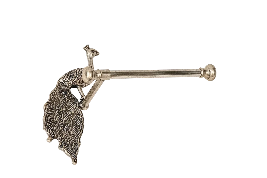 Roll Holder - Peacock Silver - Pewter