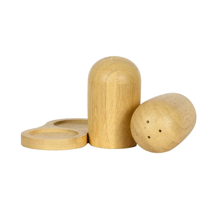 Salt &amp; Pepper Set - Bamboo - Ceramic