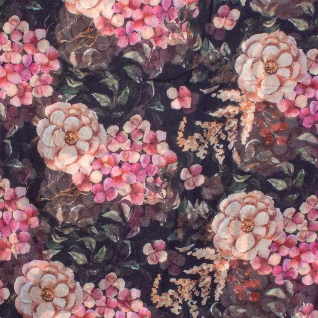 Scarf - Ebony Hydrangea - Scarf