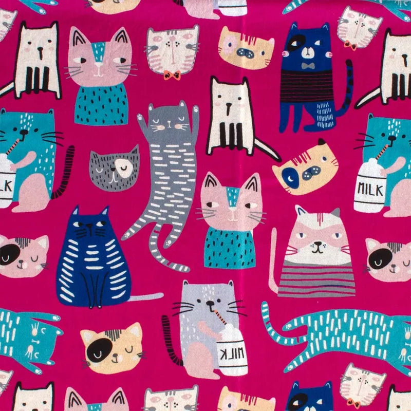 Scarf - Kitty Collage Magenta - Scarf