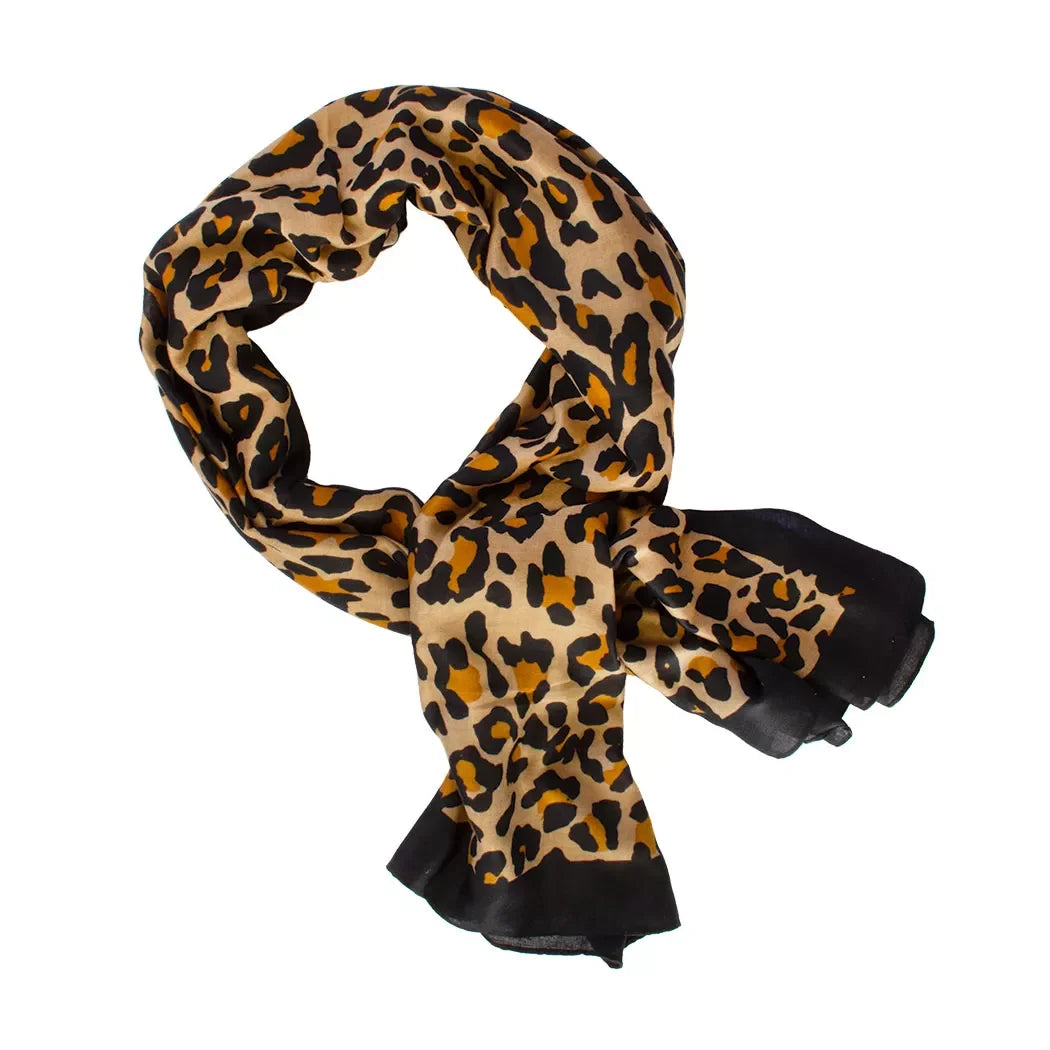 Scarf - Leopard Black Edges - Scarf