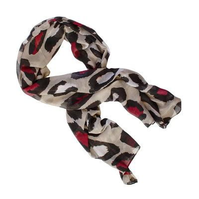 Scarf - Spotted Leopard Red - Scarf