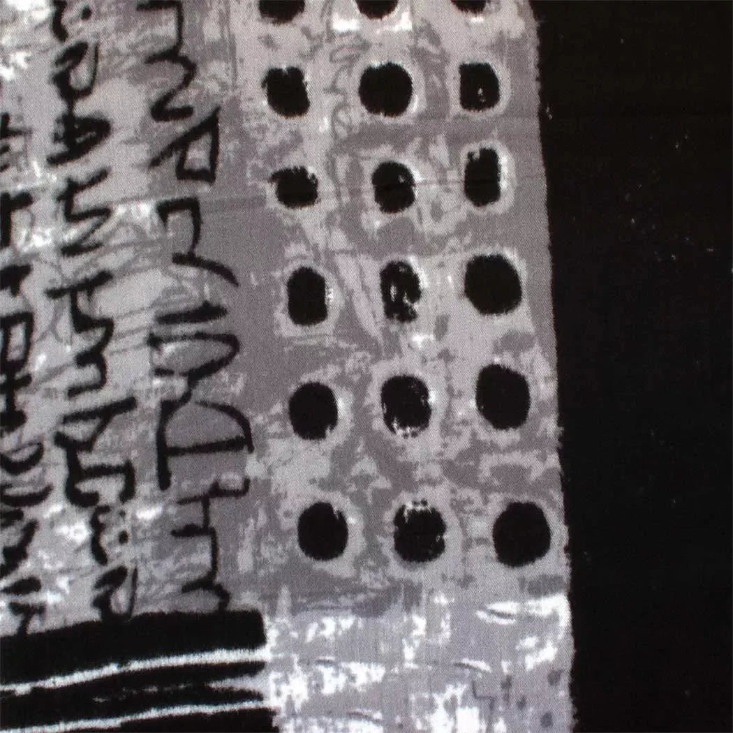 Scarf - White Grey & Black - Scarf