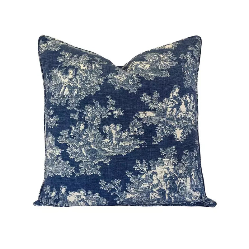 Scatter Cushion Cover - Blue Classical 60x60 - Cushion