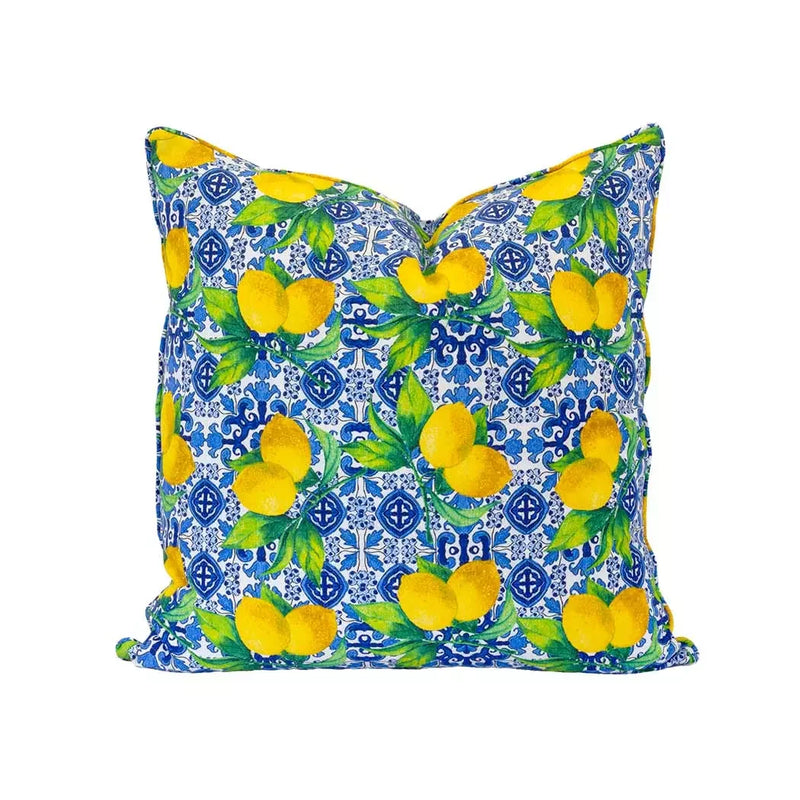 Scatter Cushion Cover - Lemon Blues 60x60 - Cushion