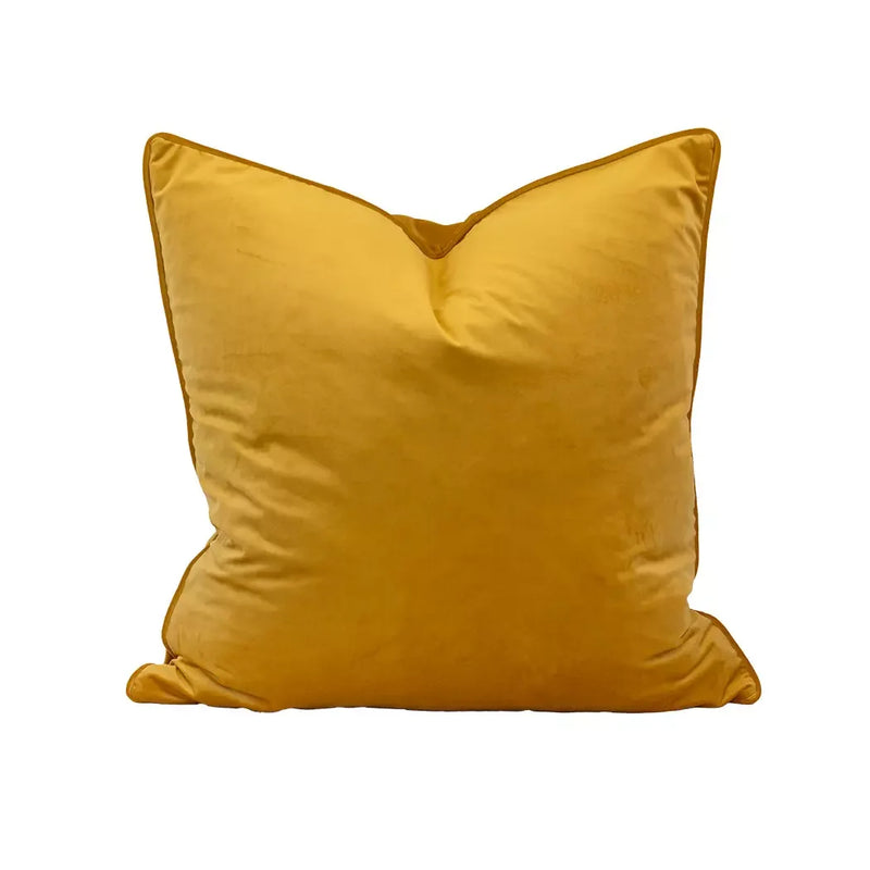 Scatter Cushion Cover - Velvet Burnt Yellow 60x60 - Cushion