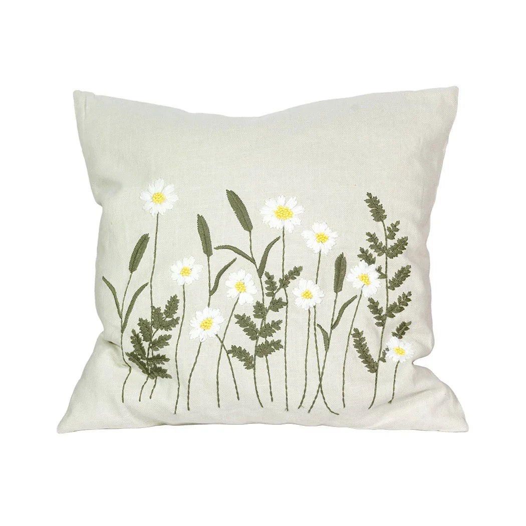 Scatter Cushion - Floral Embroidered 45cm x 45cm - Cushion